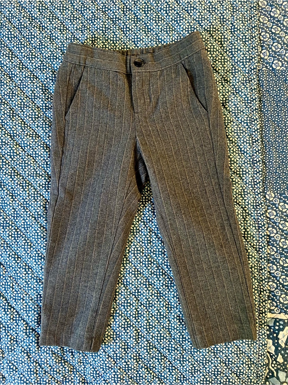 Janie and Jack Gray Pinstripe Girls Dress Pants 2T